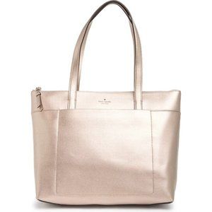 KATE SPADE NEW YORK holiday lane page metallic leather tote